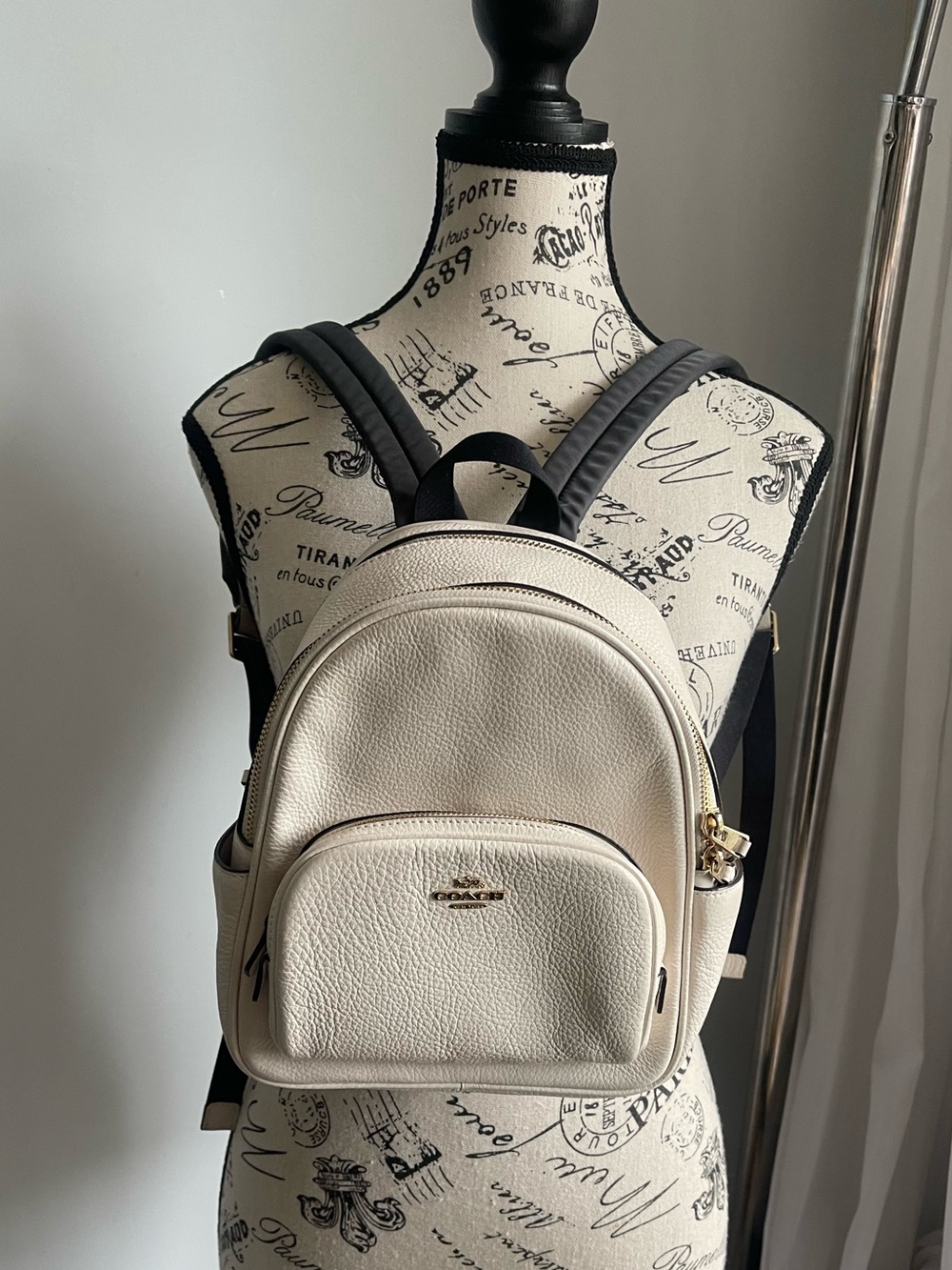 Coach Chalk Pebbled Leather Mini Court Backpack